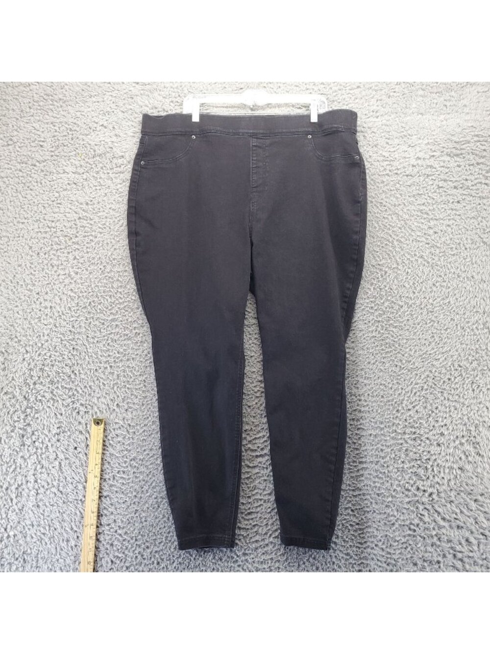 Terra & Sky Pants Womens 2X 20W-22W Black Pull On Stretch Plus Size Jeggings